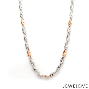 Jewelove™ Chains 3.25mm Platinum Rose Gold Chain for Men JL PT CH 1344