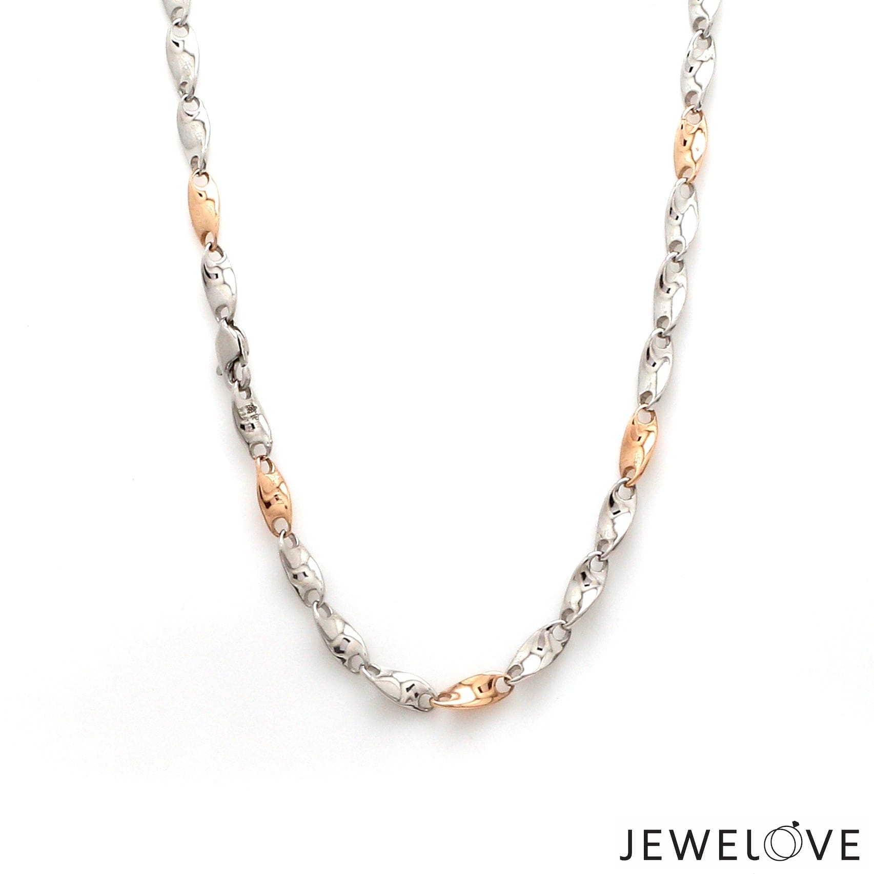 Jewelove™ Chains 3.25mm Platinum Rose Gold Chain for Men JL PT CH 1344