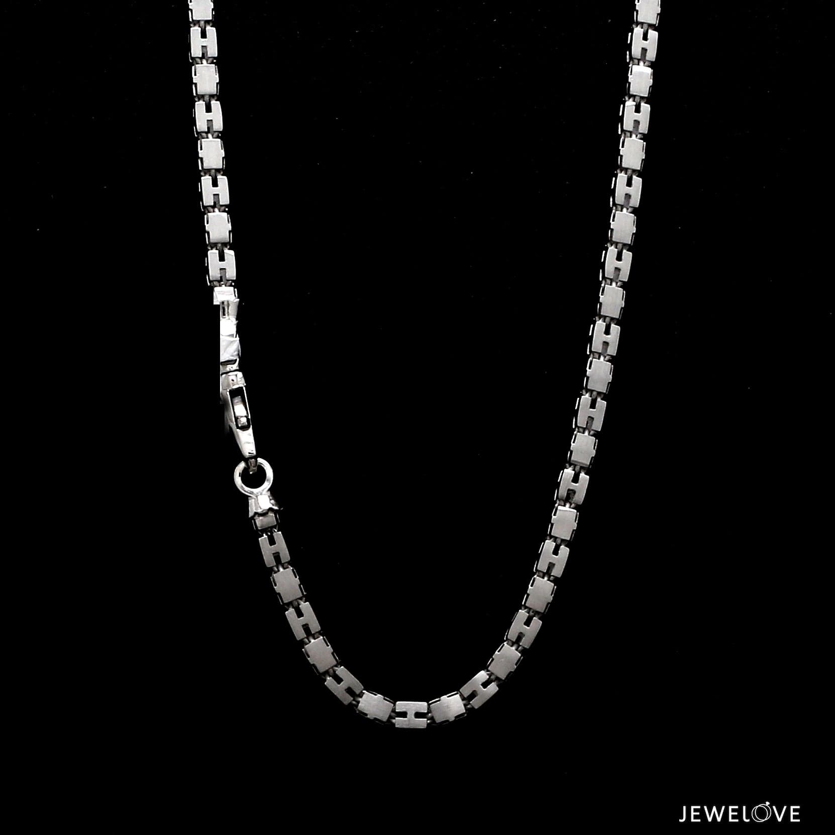 Jewelove™ Chains 3.25mm Platinum Rose Gold Chain with Matte Finish for Men JL PT CH 1236