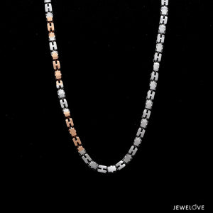 Jewelove™ Chains 3.25mm Platinum Rose Gold Chain with Matte Finish for Men JL PT CH 1236