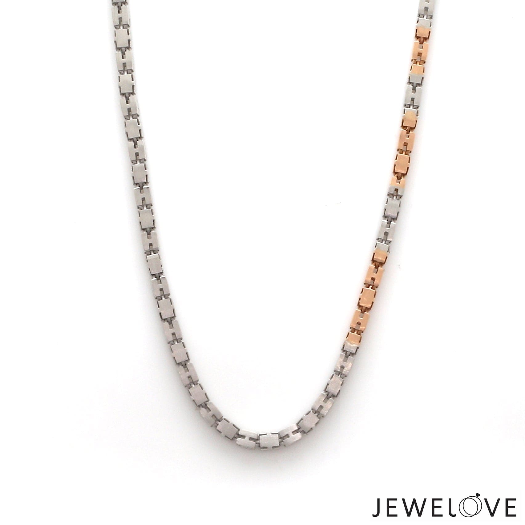 Jewelove™ Chains 3.25mm Platinum Rose Gold Chain with Matte Finish for Men JL PT CH 1236