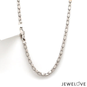 Jewelove™ Chains 3.25mm Platinum Rose Gold Chain with Matte Finish for Men JL PT CH 1236