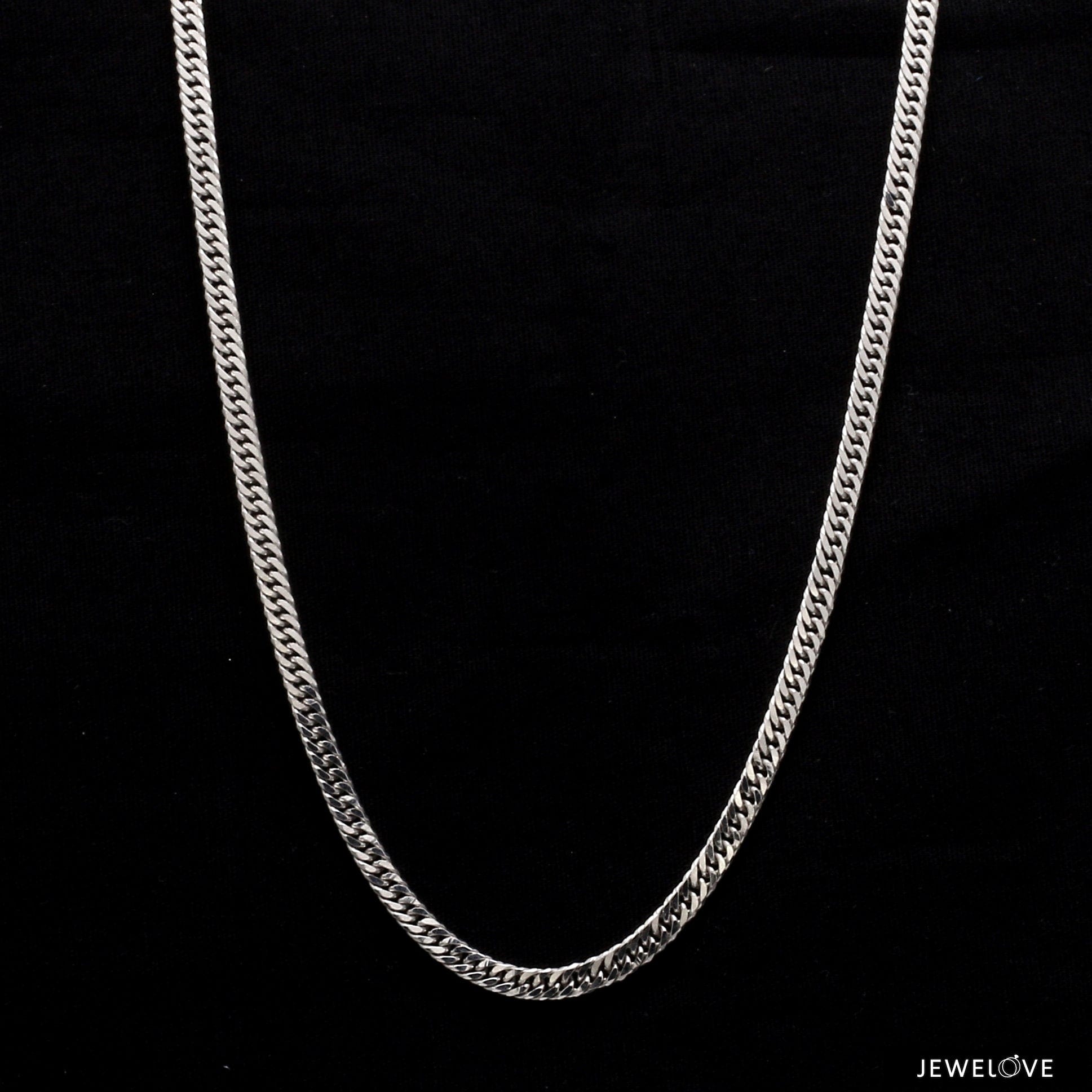 Jewelove™ Chains 3.5mm Japanese Platinum Cuban Chain JL PT CH 1005