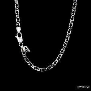 Jewelove™ Chains 20 inches 3.5mm Japanese Platinum Links Chain for Men JL PT 1313