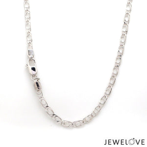 Jewelove™ Chains 20 inches 3.5mm Japanese Platinum Links Chain for Men JL PT 1313