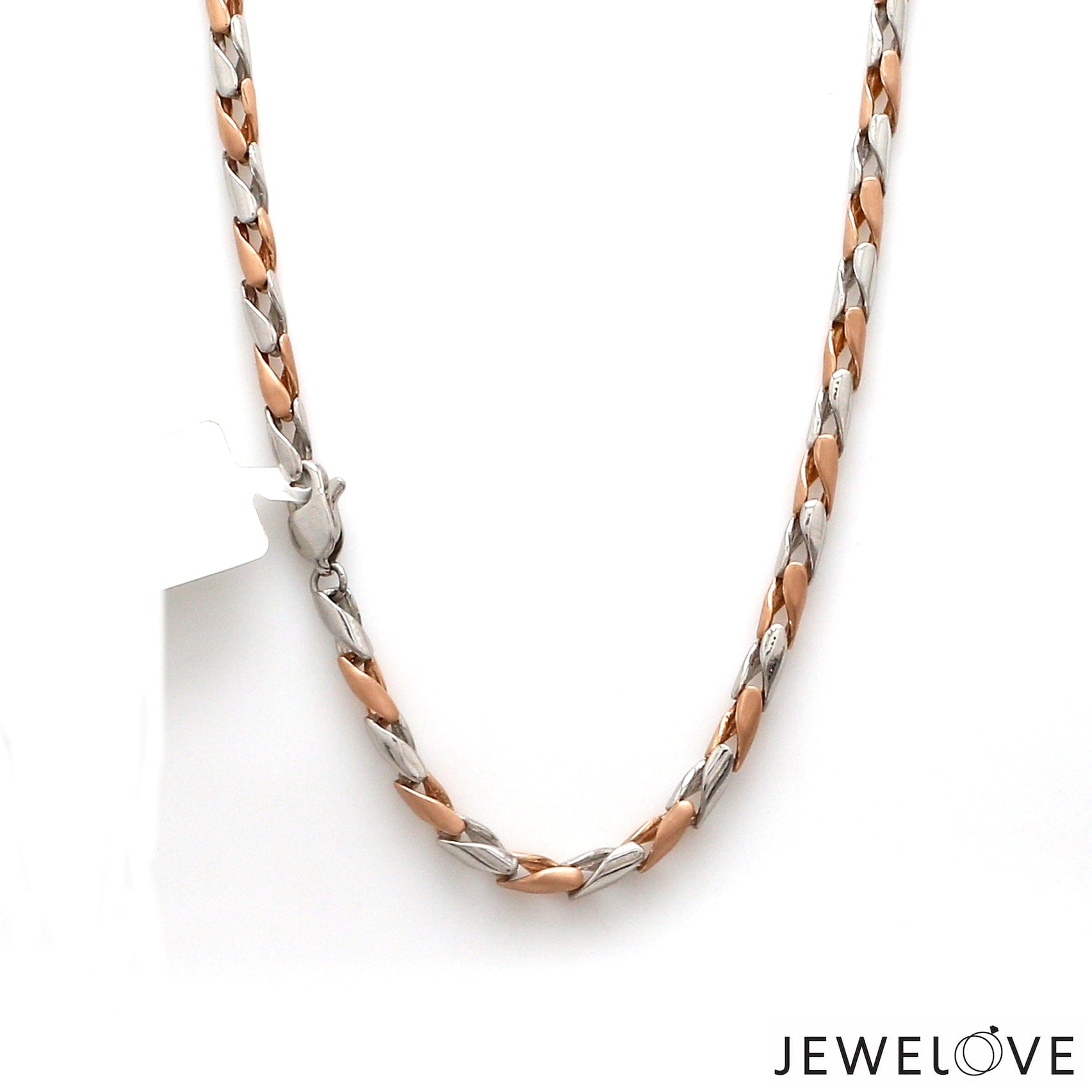 Jewelove™ Chains 3.5mm Platinum Rose Gold Chain for Men JL PT CH 1345