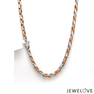 Jewelove™ Chains 3.5mm Platinum Rose Gold Chain for Men JL PT CH 1345