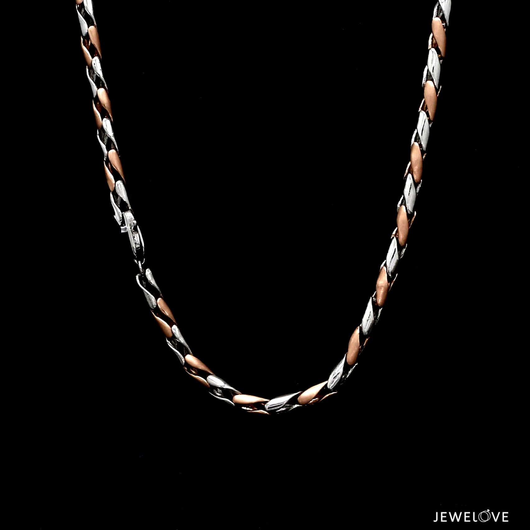 Jewelove™ Chains 3.5mm Platinum Rose Gold Chain for Men JL PT CH 1345