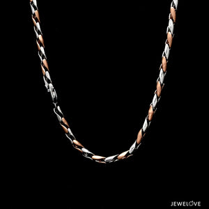 Jewelove™ Chains 3.5mm Platinum Rose Gold Chain for Men JL PT CH 1345