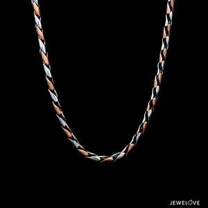 Jewelove™ Chains 3.5mm Platinum Rose Gold Chain for Men JL PT CH 1345