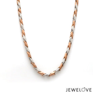 Jewelove™ Chains 3.5mm Platinum Rose Gold Chain for Men JL PT CH 1345