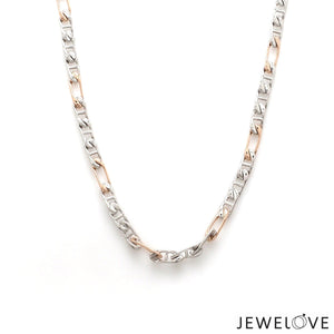 Jewelove™ Chains 3.5mm Platinum Rose Gold Link Chain for Men JL PT CH 1349