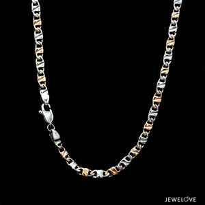 Jewelove™ Chains 3.75mm Platinum Rose Gold Chain for Men JL PT CH 1285