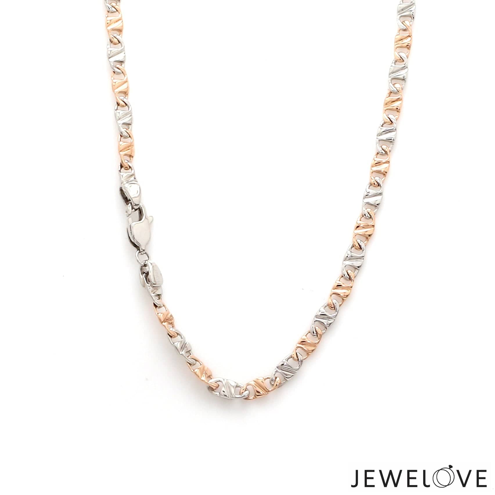 Jewelove™ Chains 3.75mm Platinum Rose Gold Chain for Men JL PT CH 1285