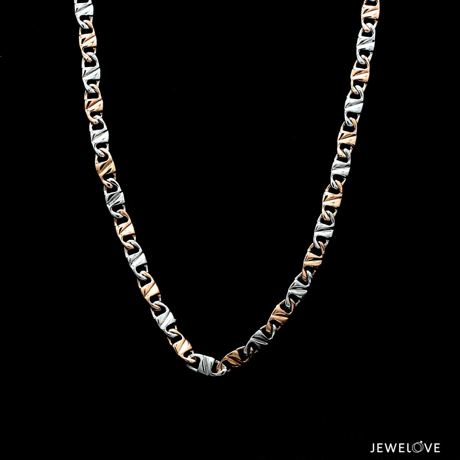 Jewelove™ Chains 3.75mm Platinum Rose Gold Chain for Men JL PT CH 1285