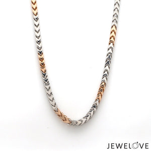 Jewelove™ Chains 3.75mm Platinum Rose Gold Chain with Matte Finish for Men JL PT CH 1235