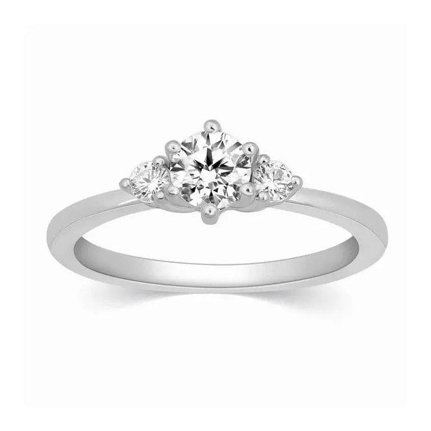 Jewelove™ Rings 3 Diamond Platinum Engagement Solitaire Ring JL PT 326