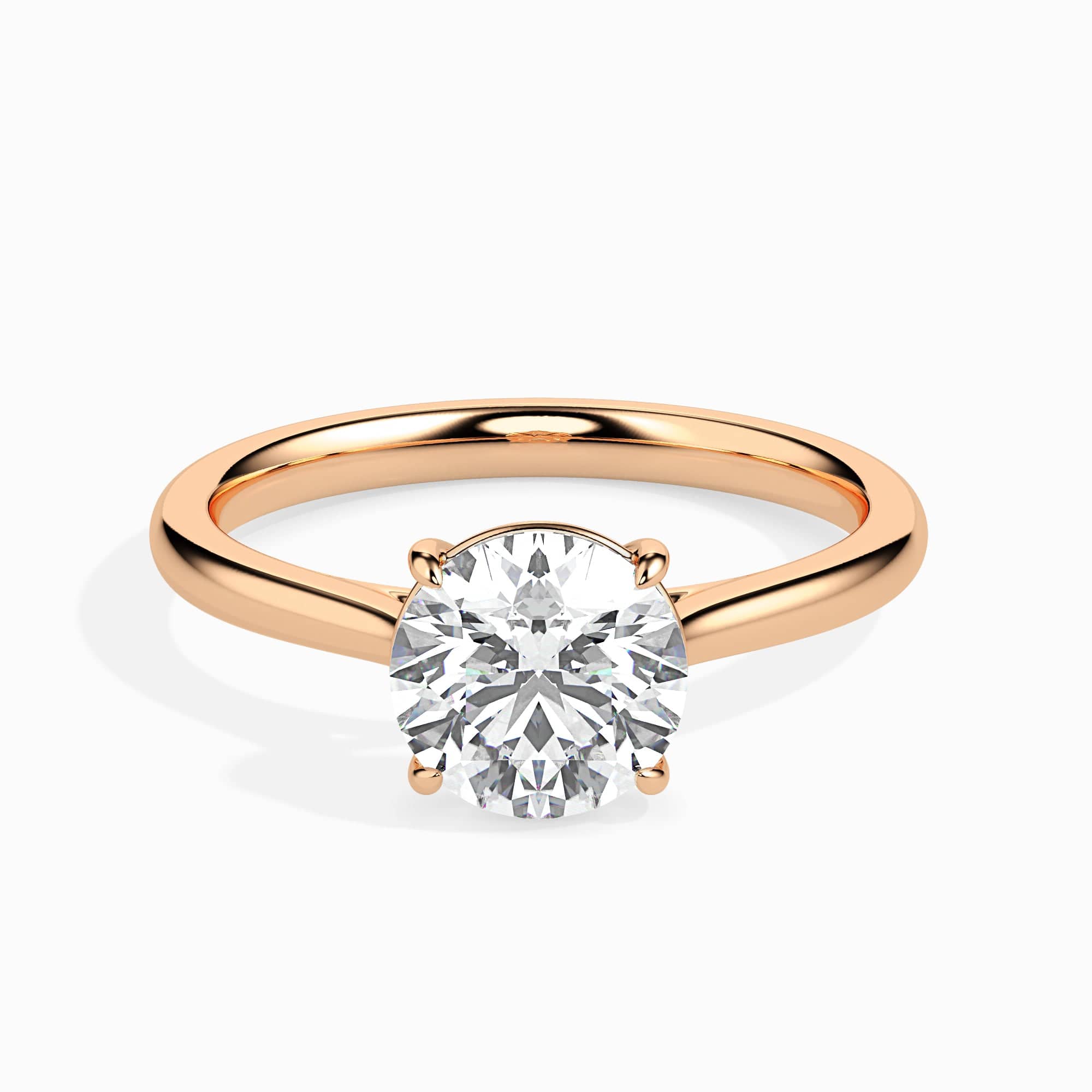 Jewelove™ Rings Women's Band only / VS J 30-Pointer 18K Rose Gold Solitaire Ring for Women JL AU 19001R