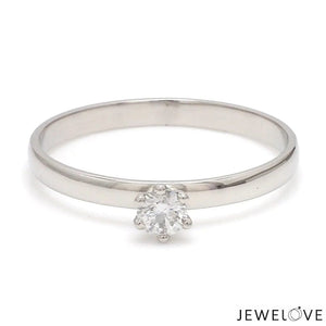 Jewelove™ Rings 30 Pointer Classic 6 Prong Solitaire Ring made in Platinum SKU 0012