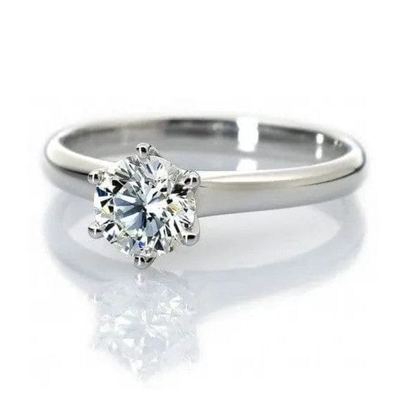 Jewelove™ Rings 30 Pointer Classic 6 Prong Solitaire Ring made in Platinum SKU 0012