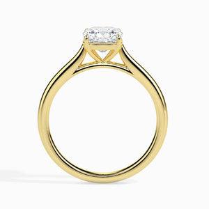 Jewelove™ Rings Women's Band only / VVS G 30-Pointer Cushion Cut Solitaire 18K Yellow Gold Ring JL AU 19003Y