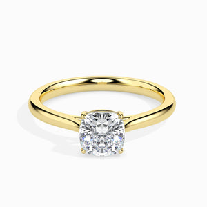 Jewelove™ Rings Women's Band only / VVS G 30-Pointer Cushion Cut Solitaire 18K Yellow Gold Ring JL AU 19003Y