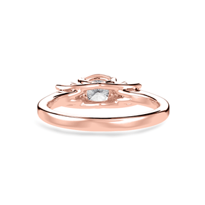 Jewelove™ Rings Women's Band only / VVS GH 30-Pointer Cushion Cut Solitaire Diamond 18K Rose Gold Ring JL AU 1231R