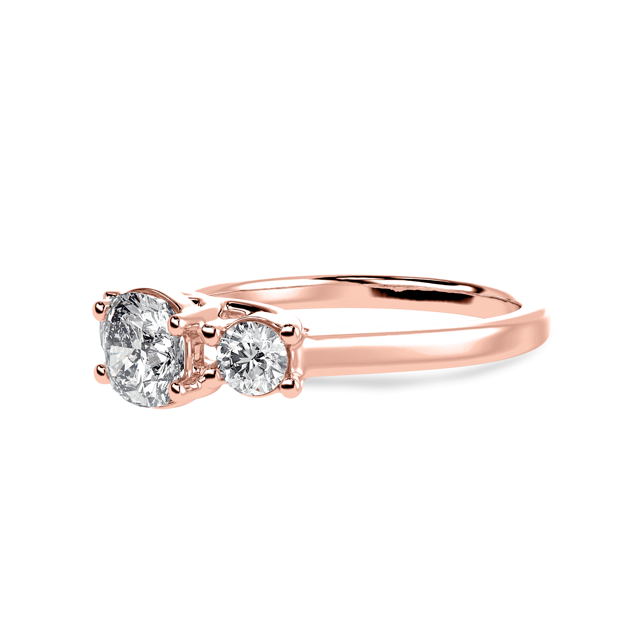 Jewelove™ Rings Women's Band only / VVS GH 30-Pointer Cushion Cut Solitaire Diamond 18K Rose Gold Ring JL AU 1231R