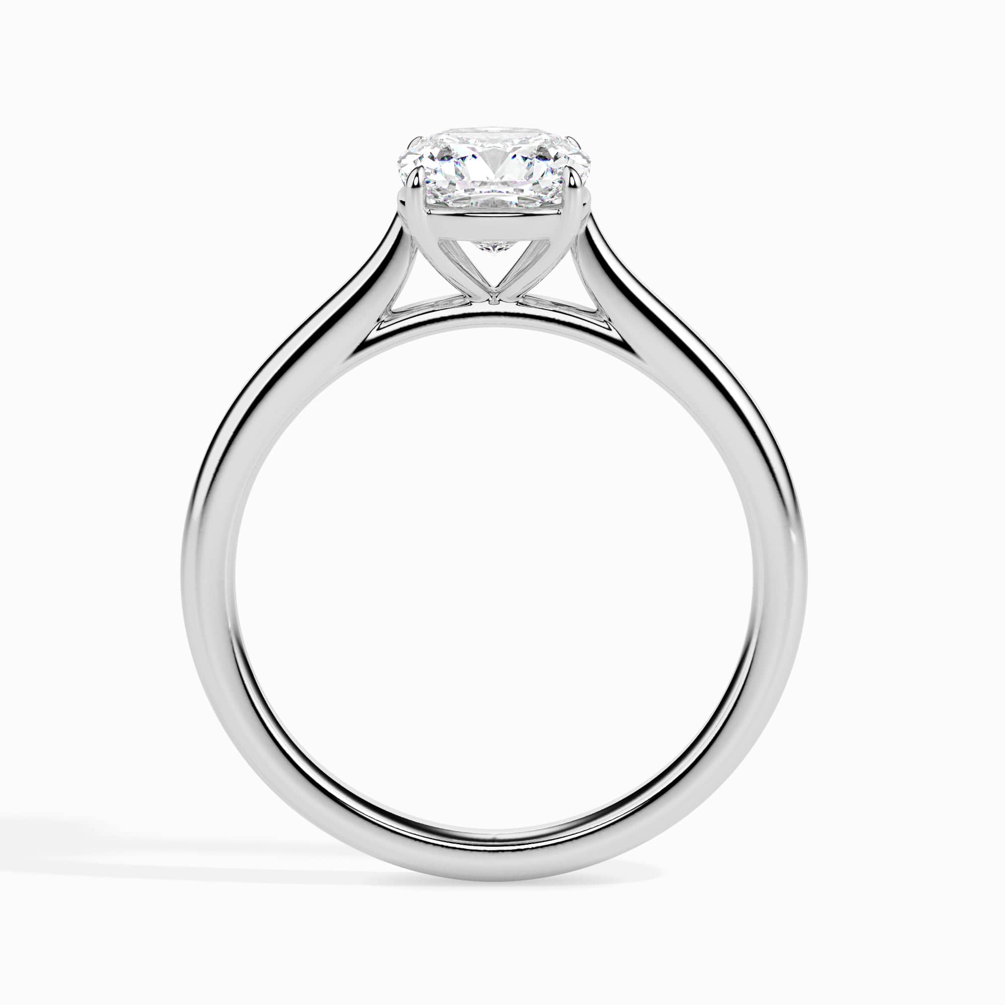 Jewelove™ Rings Women's Band only / VVS G 30-Pointer Cushion Cut Solitaire Diamond Platinum Ring JL PT 19003