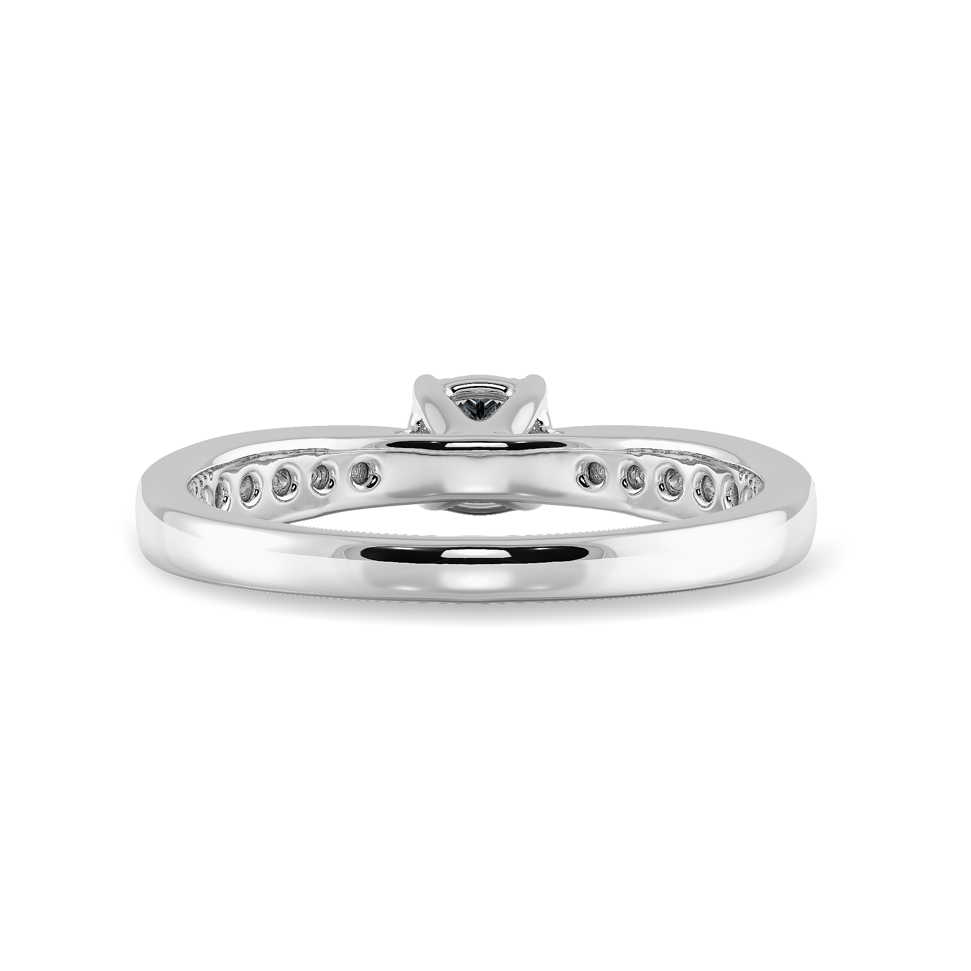 Jewelove™ Rings Women's Band only / VVS G 30-Pointer Cushion Cut Solitaire Diamond Shank Platinum Engagement Ring JL PT 1279