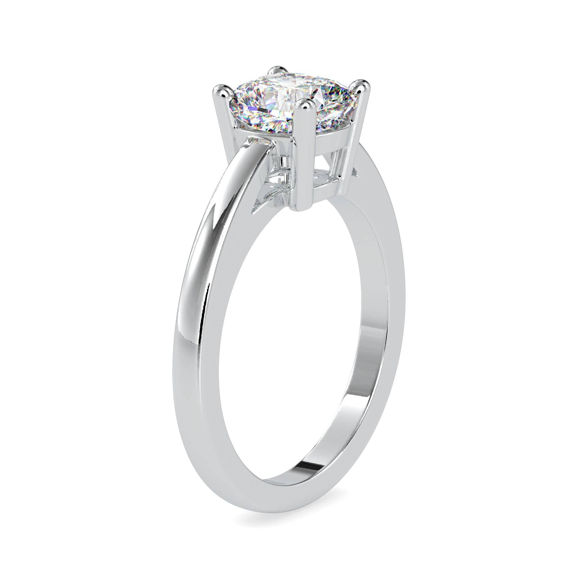 Jewelove™ Rings VVS G / Women's Band only 30-Pointer Cushion Cut Solitaire Platinum Ring JL PT 0175