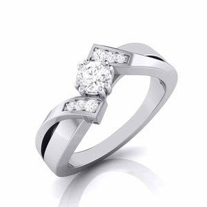 Jewelove™ Rings Women's Band only / VS J 30-Pointer Designer Platinum Diamond Engagement Ring JL PT G 104-A