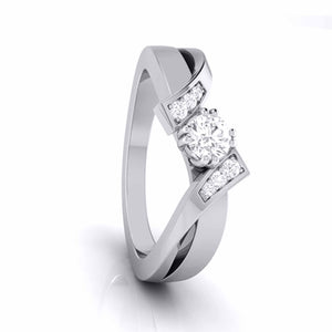 Jewelove™ Rings Women's Band only / VS J 30-Pointer Designer Platinum Diamond Engagement Ring JL PT G 104-A