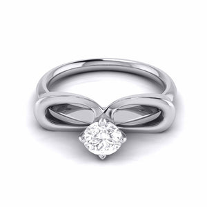 Jewelove™ Rings J VS / Women's Band only 30-Pointer Designer Platinum Solitaire Engagement Ring for Women JL PT G 112-A