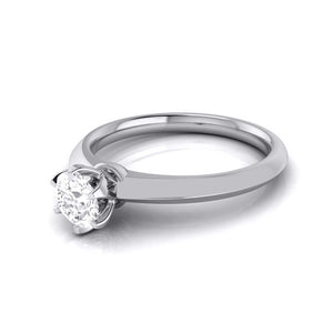 Jewelove™ Rings J VS / Women's Band only 30-Pointer Flowery Platinum Solitaire Engagement Ring JL PT G 106