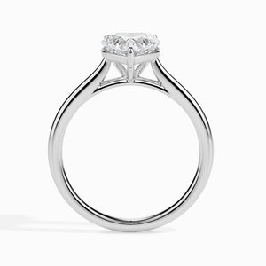 Jewelove™ Rings I VS / Women's Band only 30-Pointer Heart Cut Solitaire Diamond Platinum Ring JL PT 19008