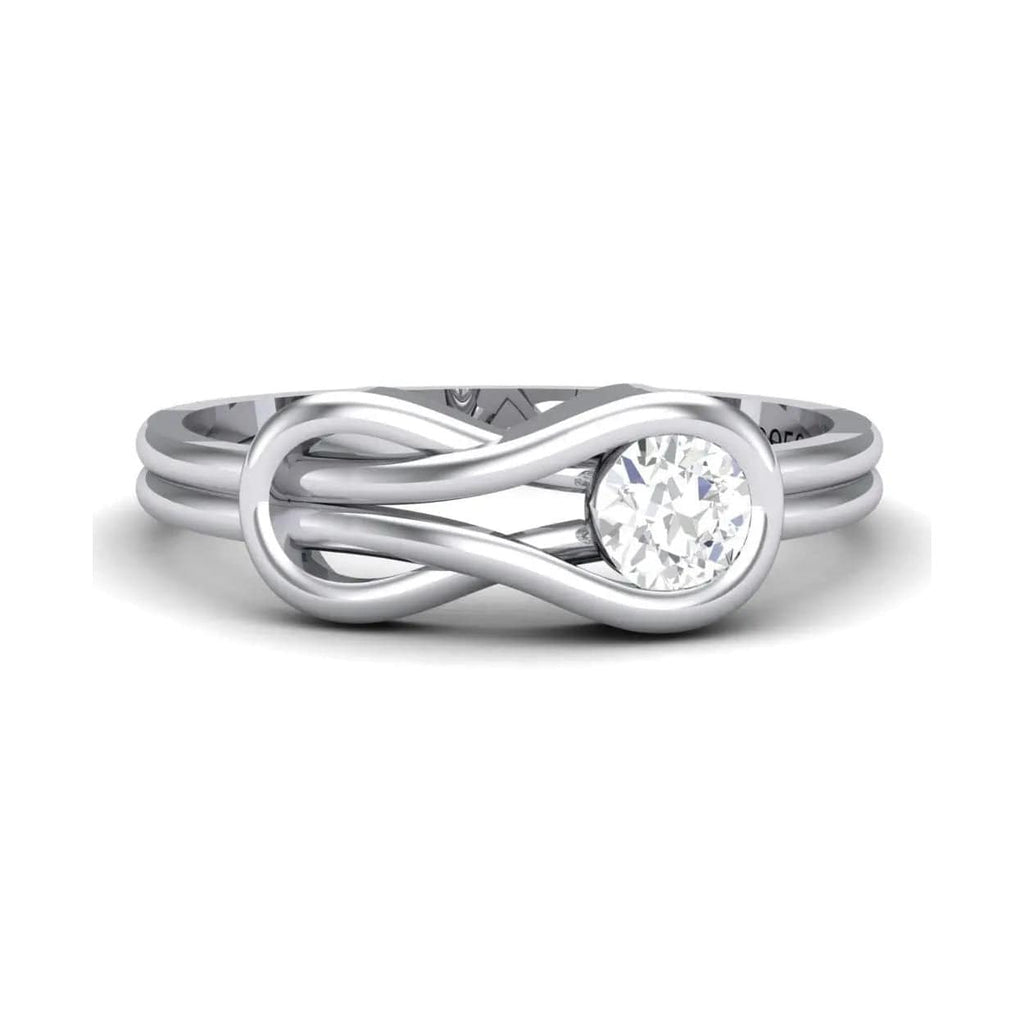 Jewelove™ Rings 30-Pointer Infinity Platinum Solitaire Ring for Women JL PT 468