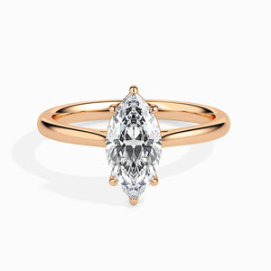 Jewelove™ Rings Women's Band only / VS I 30-Pointer Marquise Cut Solitaire Diamond 18K Rose Gold Ring JL AU 19009R