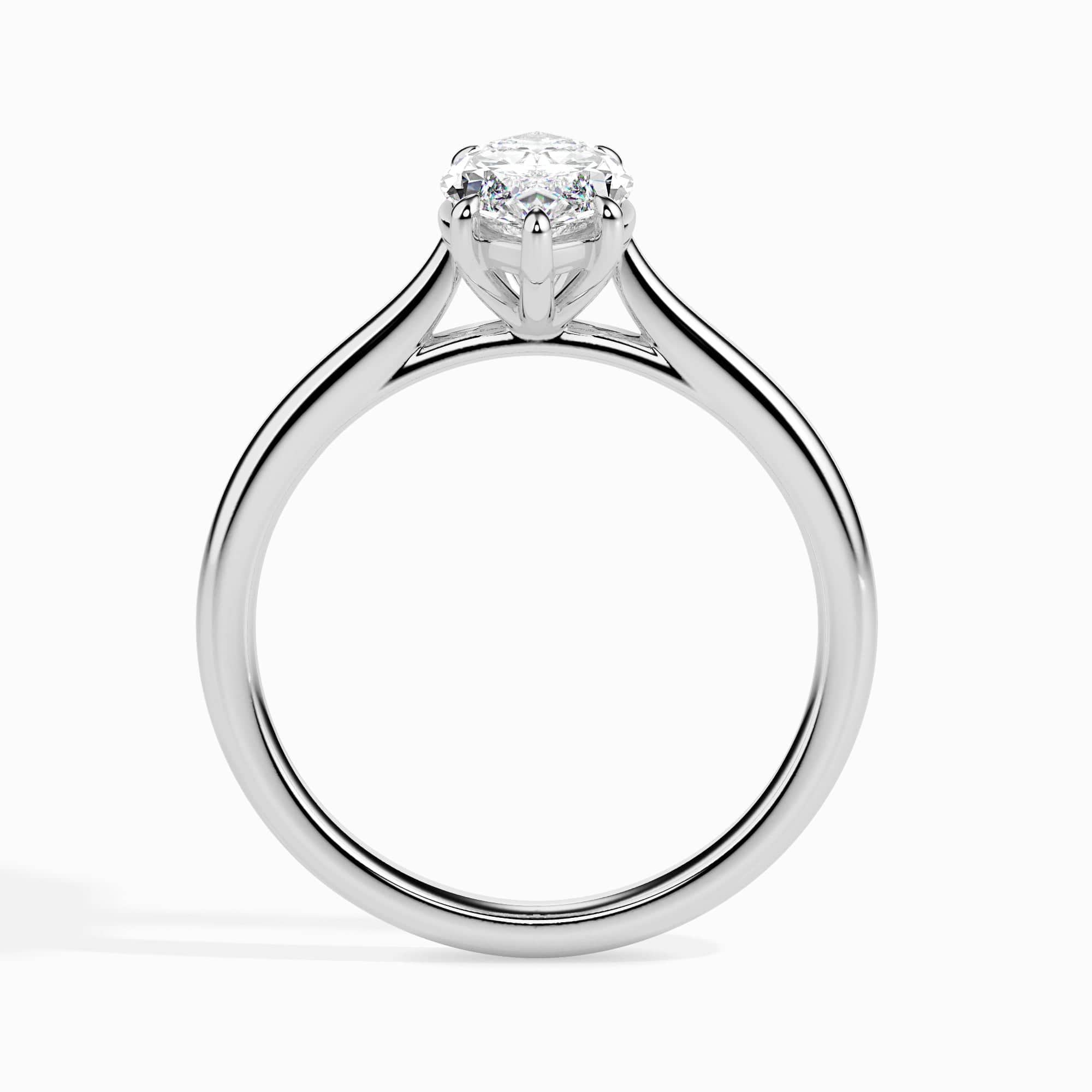 Jewelove™ Rings I VS / Women's Band only 30-Pointer Marquise Cut Solitaire Diamond Platinum Ring JL PT 19009