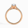 Jewelove™ Rings Women's Band only / VS I 30-Pointer Marquise Cut Solitaire Diamond Shank 18K Rose Gold Ring JL AU 19019R