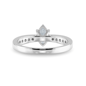 Jewelove™ Rings I VS / Women's Band only 30-Pointer Marquise Cut Solitaire Diamond Shank Platinum Ring JL PT 1282