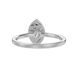 Jewelove™ Rings I VS / Women's Band only 30-Pointer Marquise Cut Solitaire Halo Diamond Shank Platinum Ring JL PT 1290