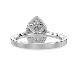 Jewelove™ Rings I VS / Women's Band only 30-Pointer Marquise Cut Solitaire Halo Diamond Shank Platinum Ring JL PT 1326