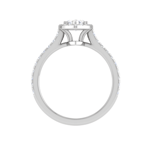 Jewelove™ Rings I VS / Women's Band only 30-Pointer Marquise Cut Solitaire Halo Diamond Shank Platinum Ring JL PT RH MQ 140