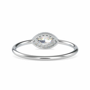 Jewelove™ Rings VS I / Women's Band only 30-Pointer Marquise Cut Solitaire Platinum Halo Diamond Ring JL PT 0700