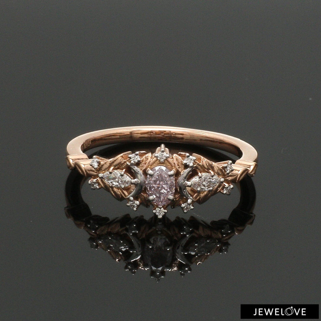 Jewelove™ Rings 30-Pointer Natural Fancy Pink Diamond 18K Rose Gold Ring JL AU 136R