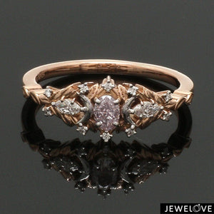 Jewelove™ Rings 30-Pointer Natural Fancy Pink Diamond 18K Rose Gold Ring JL AU 136R