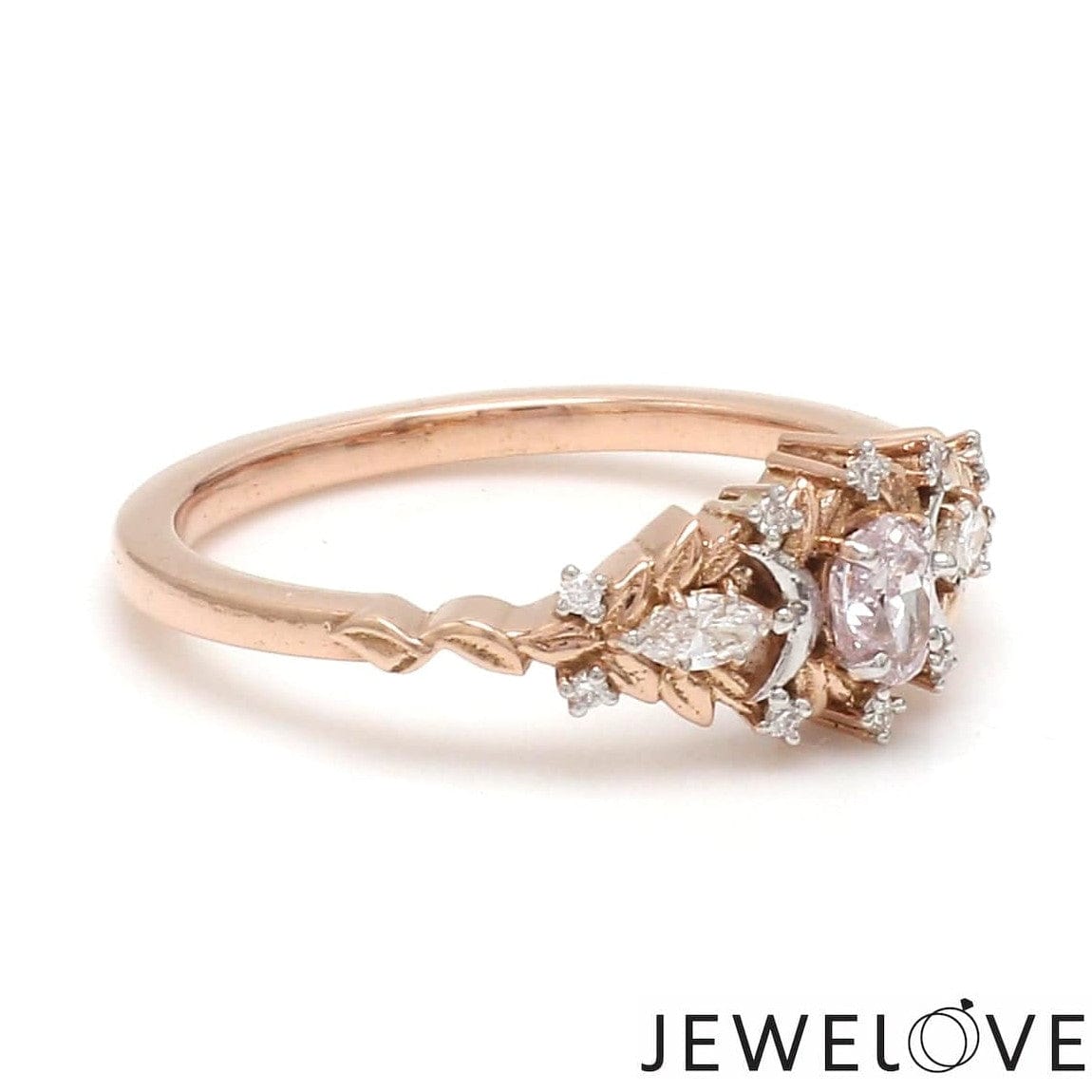 Jewelove™ Rings 30-Pointer Natural Fancy Pink Diamond 18K Rose Gold Ring JL AU 136R