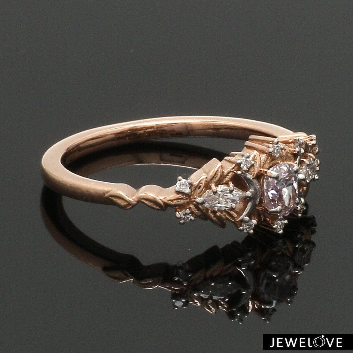 Jewelove™ Rings 30-Pointer Natural Fancy Pink Diamond 18K Rose Gold Ring JL AU 136R