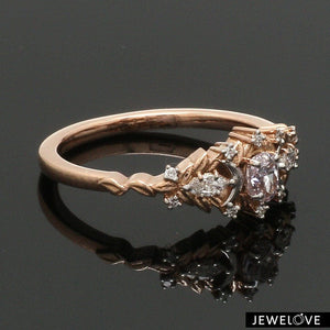 Jewelove™ Rings 30-Pointer Natural Fancy Pink Diamond 18K Rose Gold Ring JL AU 136R